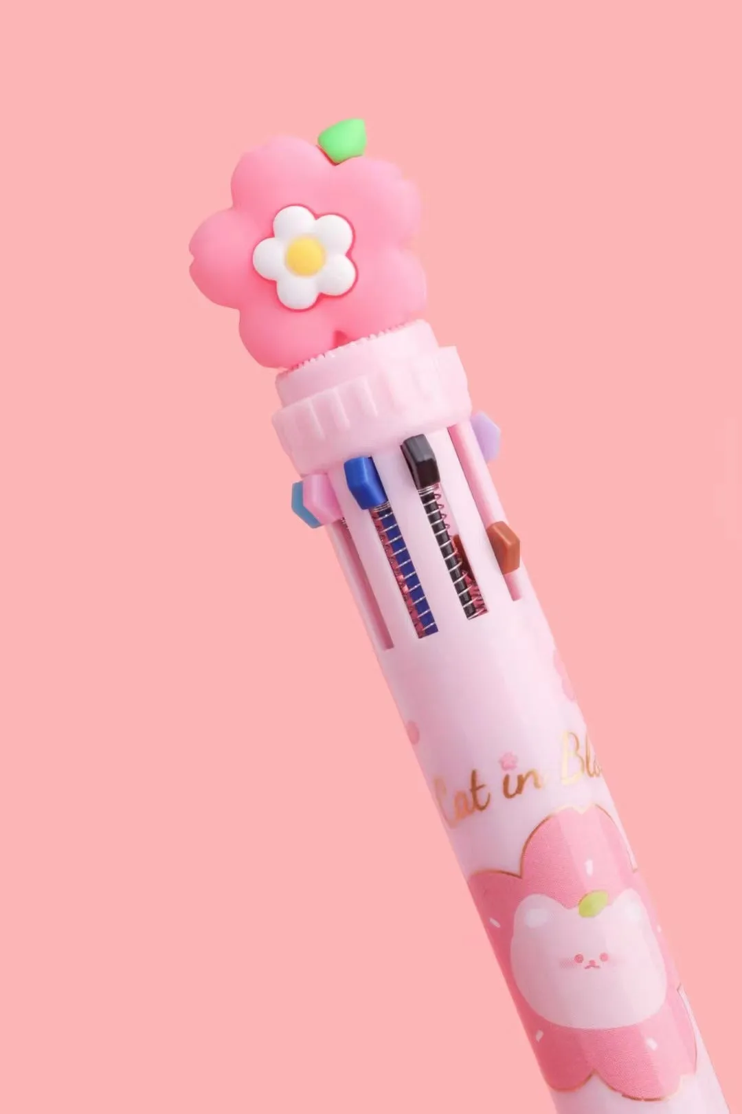 23013 SAKURA CAT 10-COLOR RETRACTABLE BALL PEN-36