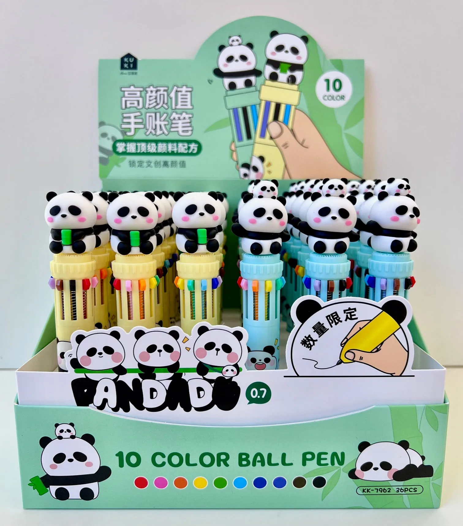 23016 PANDA 8-COLOR RETRACTABLE BALL PEN-36