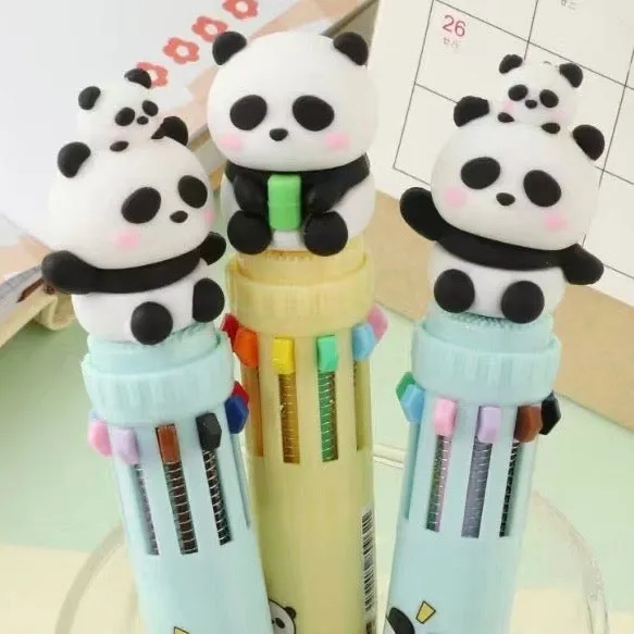 23016 PANDA 8-COLOR RETRACTABLE BALL PEN-36