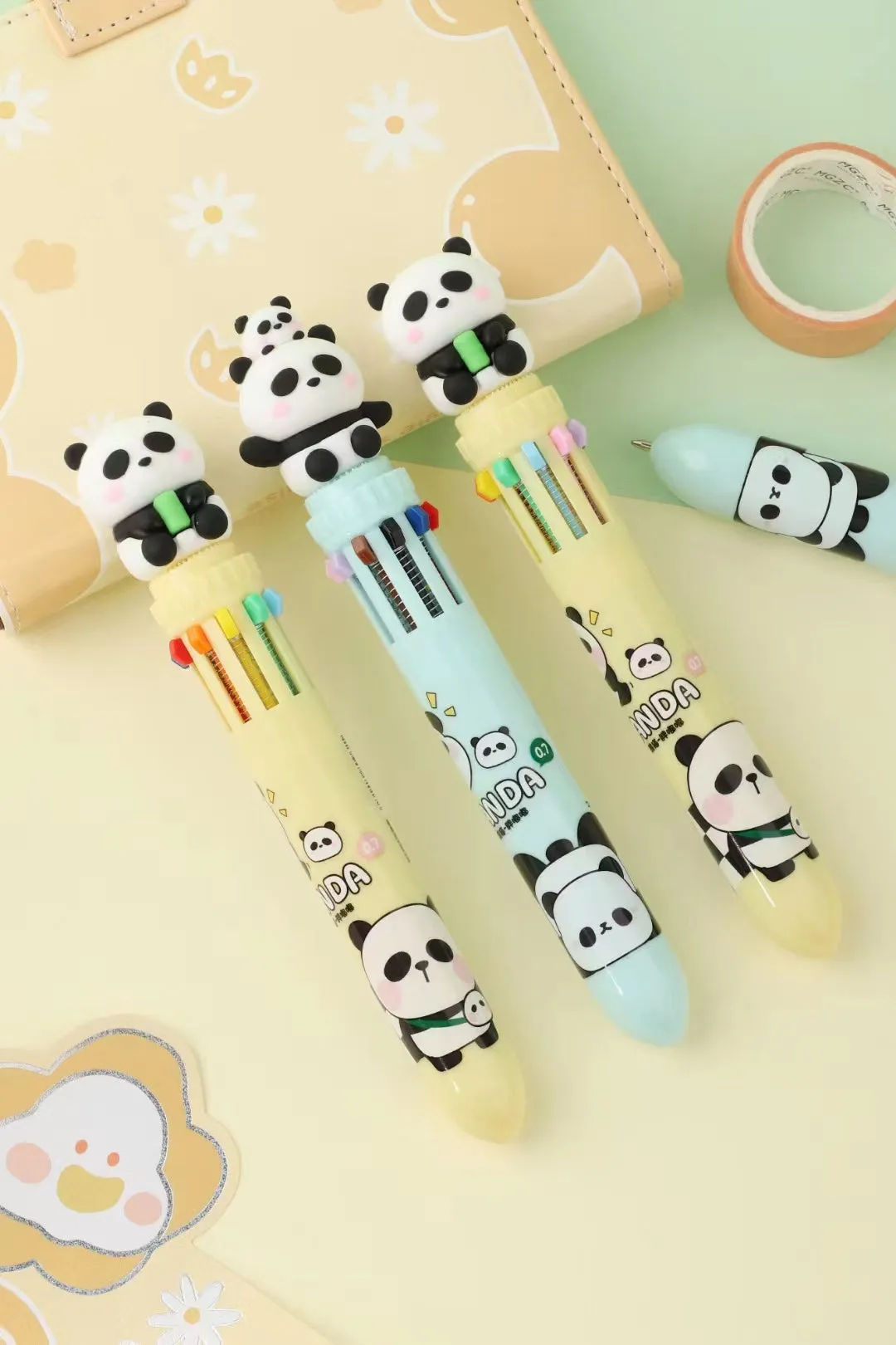 23016 PANDA 8-COLOR RETRACTABLE BALL PEN-36