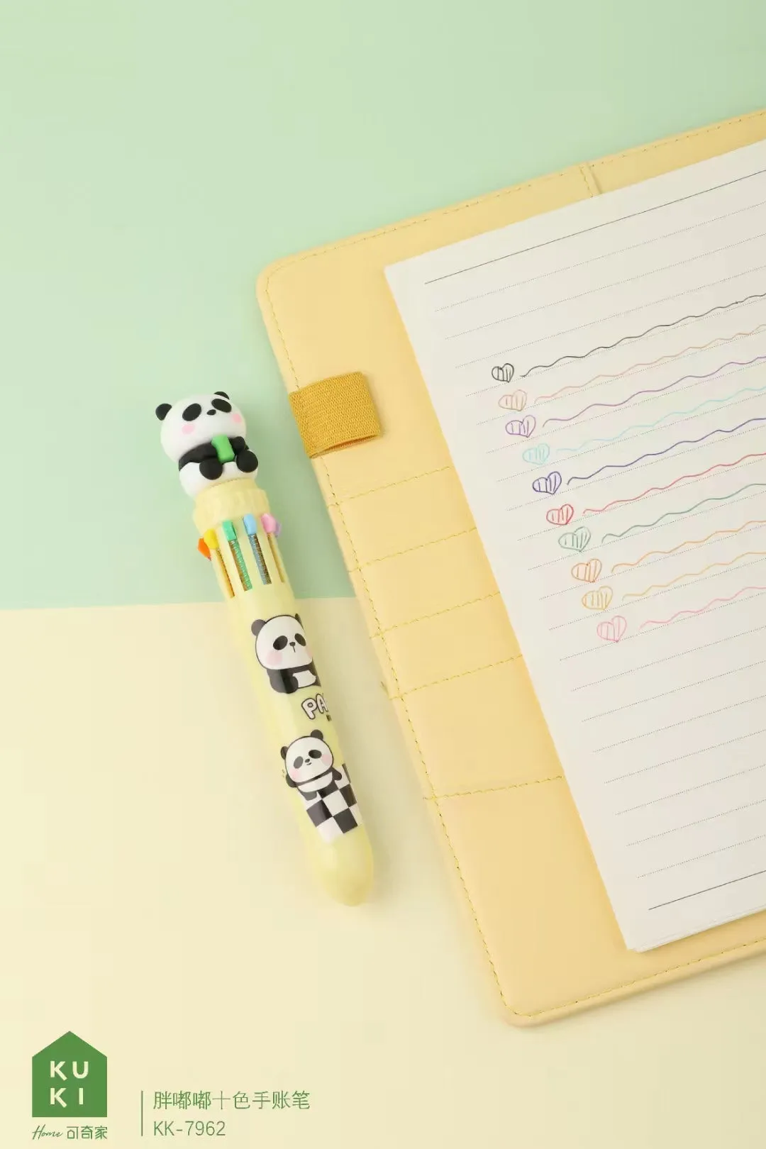 23016 PANDA 8-COLOR RETRACTABLE BALL PEN-36