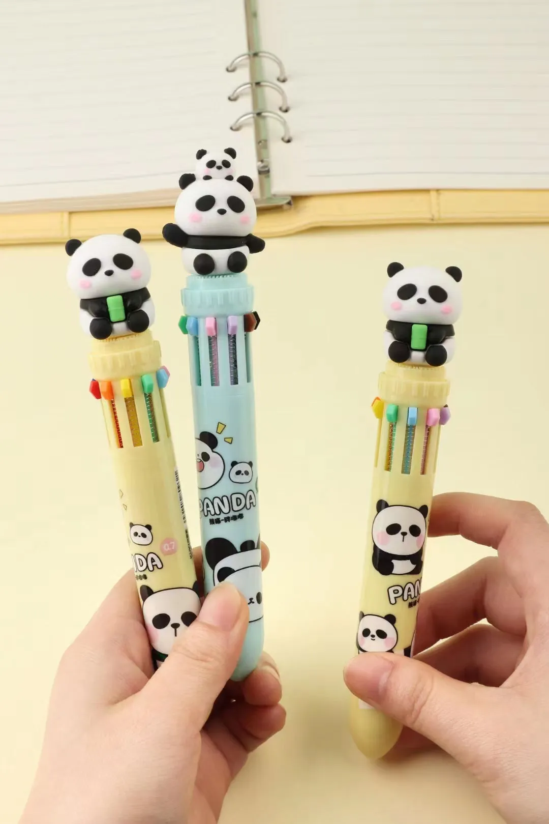 23016 PANDA 8-COLOR RETRACTABLE BALL PEN-36