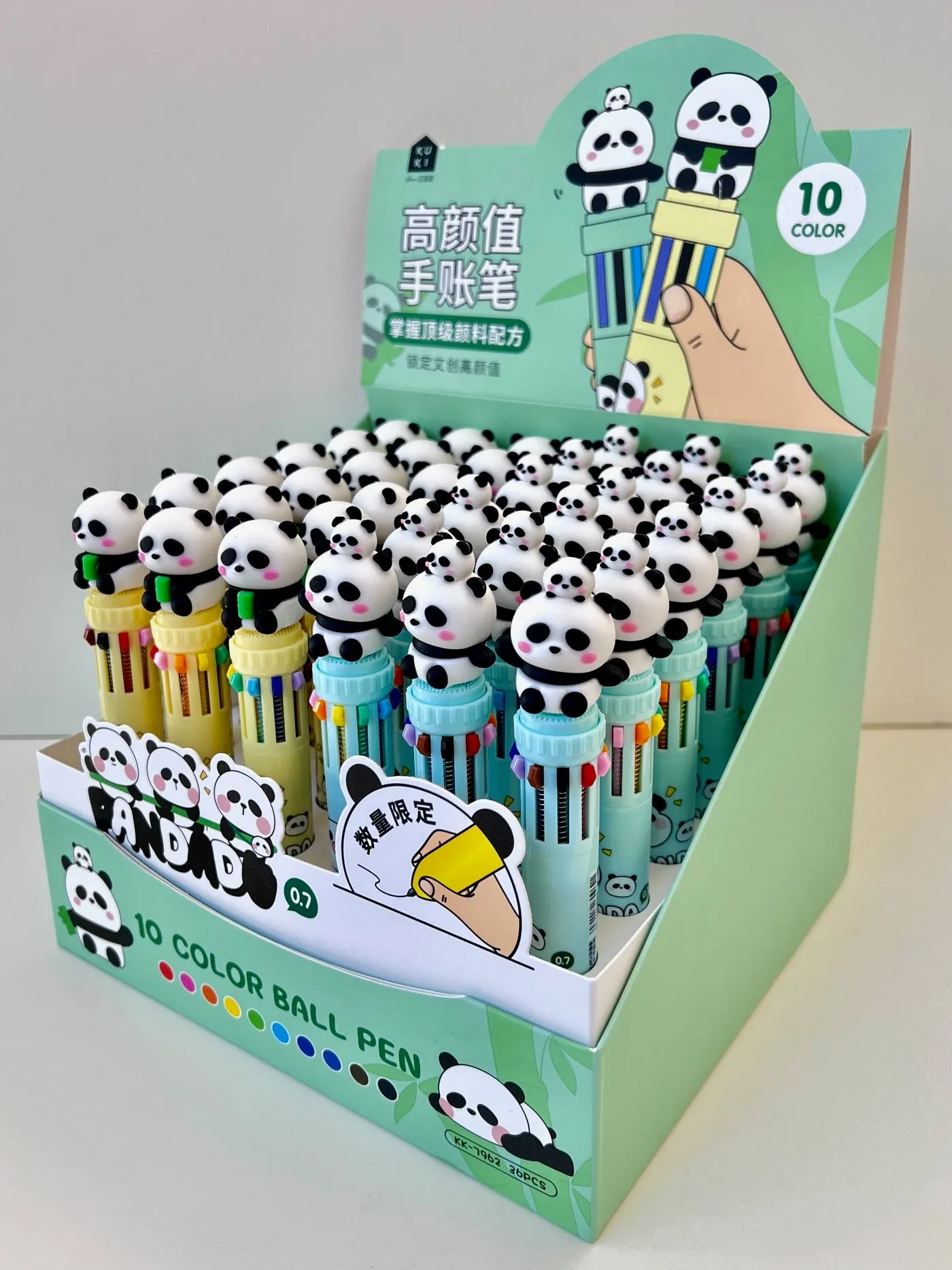 23016 PANDA 8-COLOR RETRACTABLE BALL PEN-36