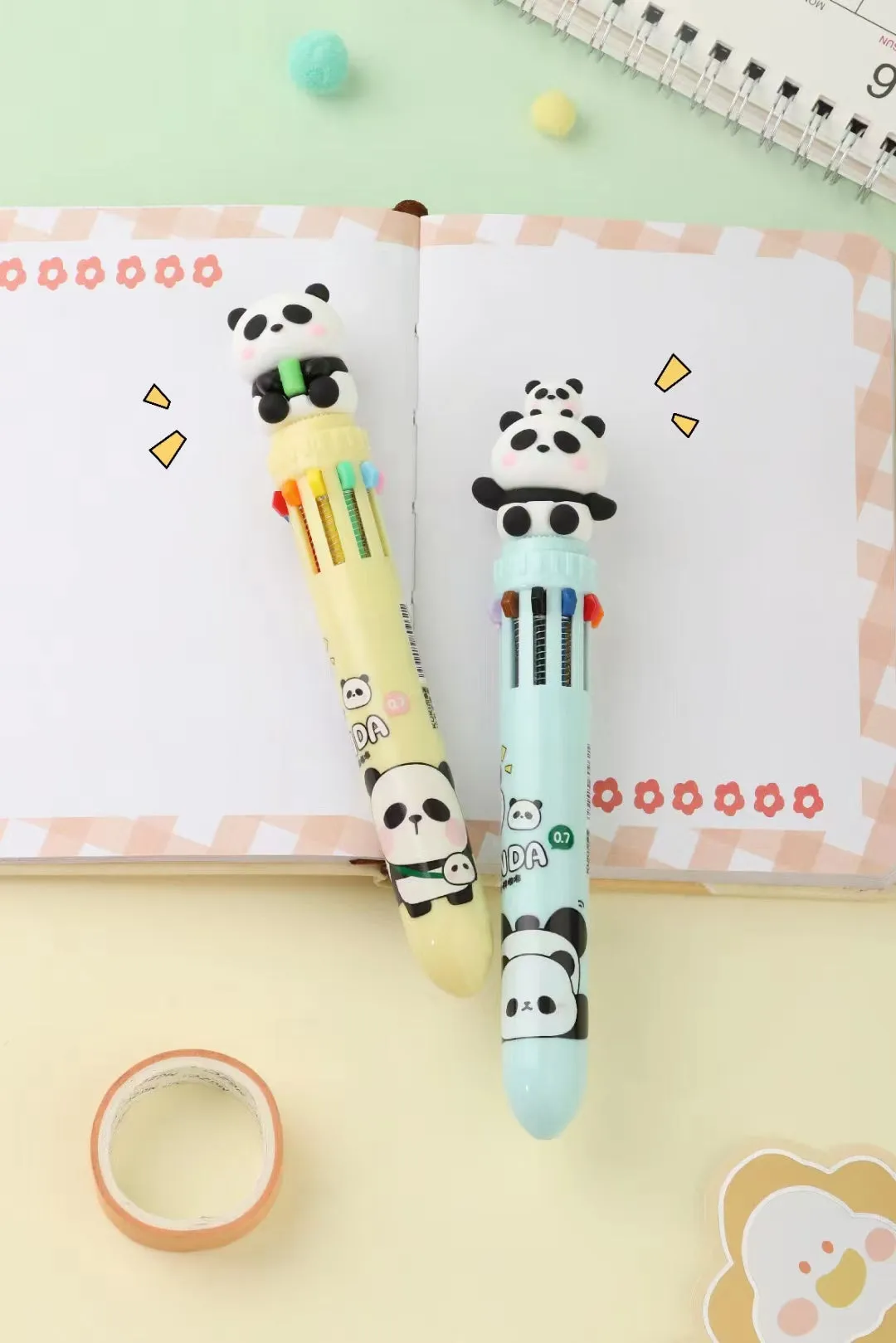 23016 PANDA 8-COLOR RETRACTABLE BALL PEN-36