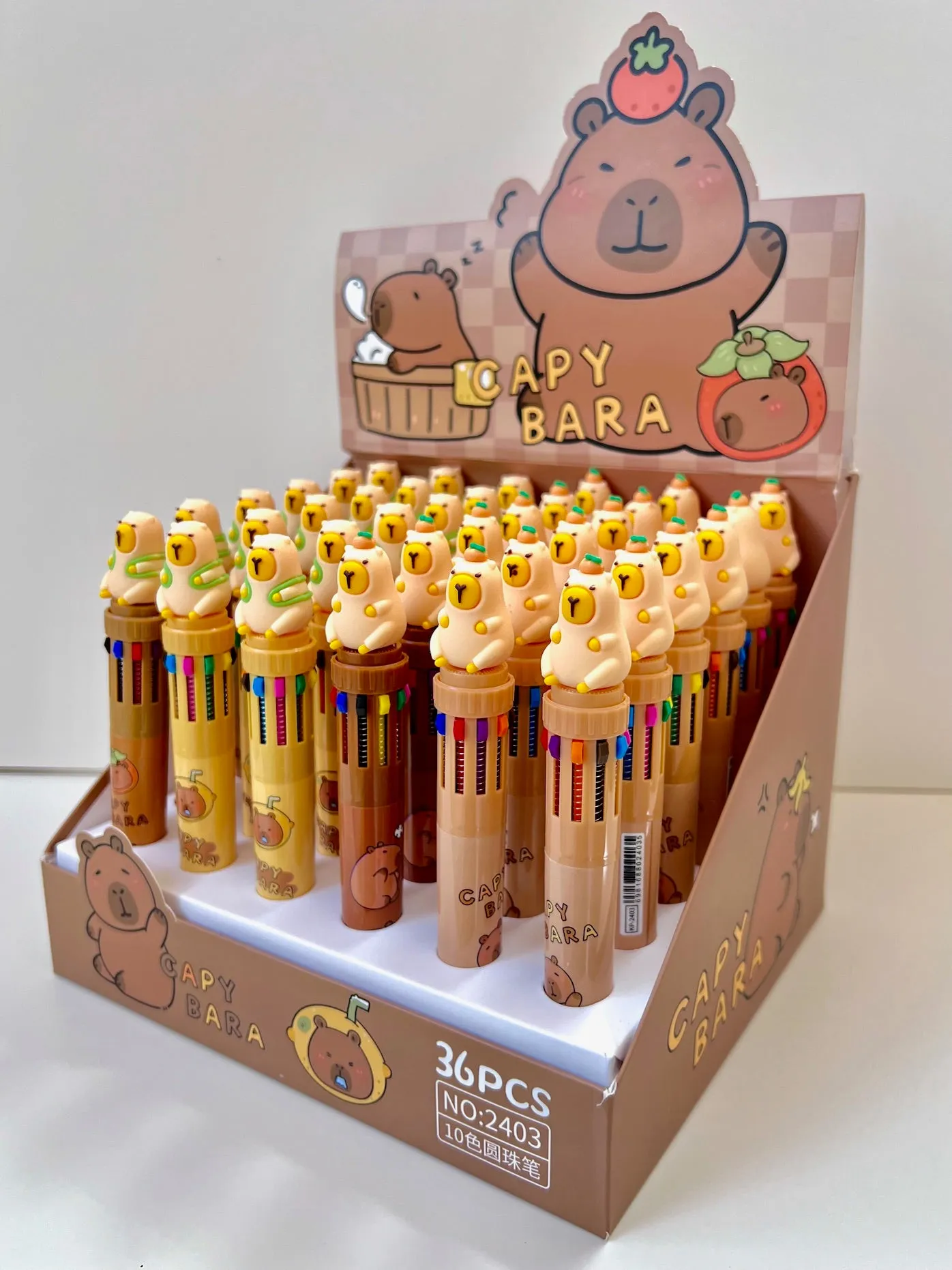 23018 CAPYBARA 10-COLOR RETRACTABLE BALL PEN-36