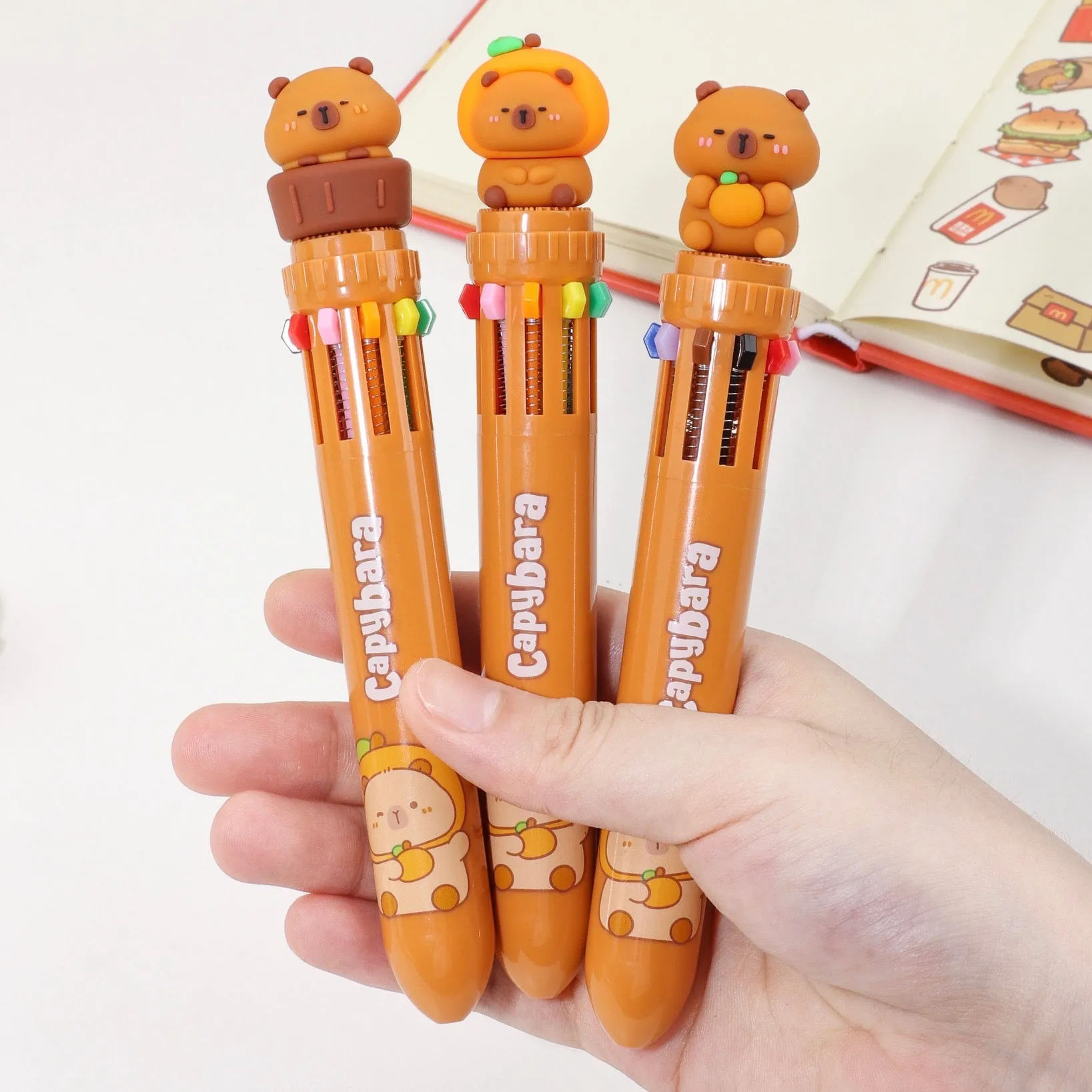 23020 CAPYBARA Vol.2 10-COLOR RETRACTABLE BALL PEN-36