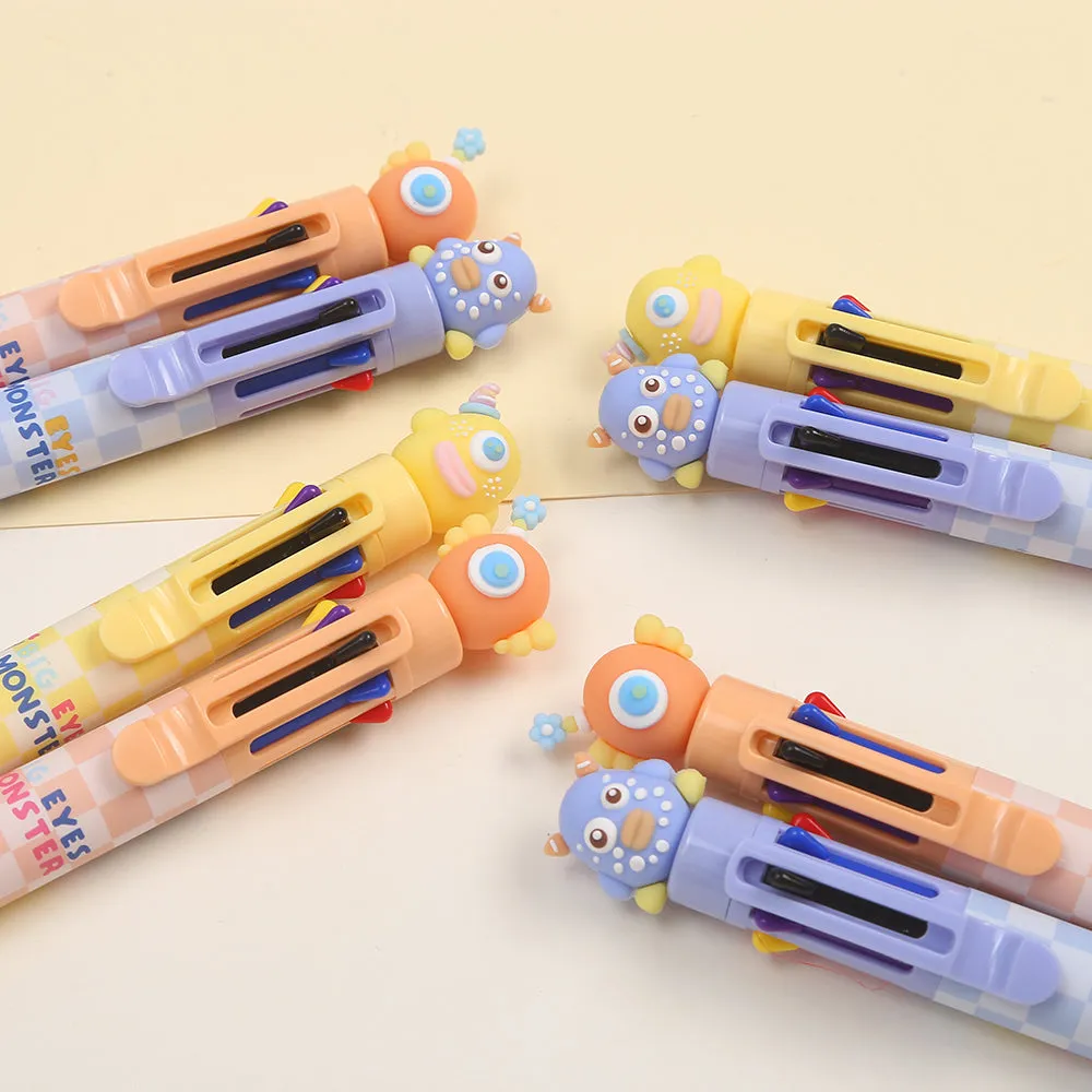 23022 MONSTER 8-COLOR RETRACTABLE BALL PEN-24