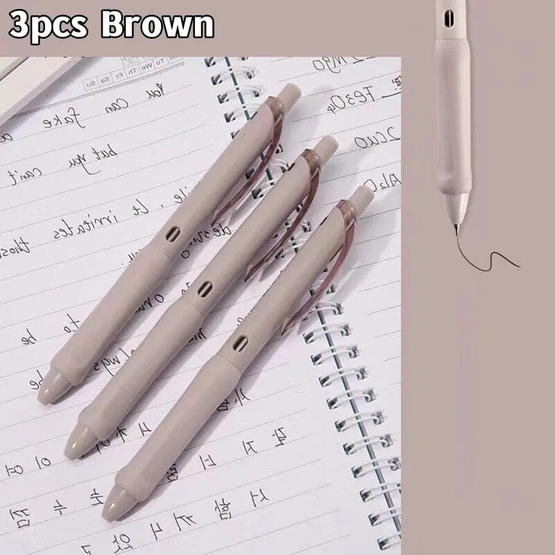 3/5pcs Soft Touch Ballpoint Gel Pens with Writing Grip