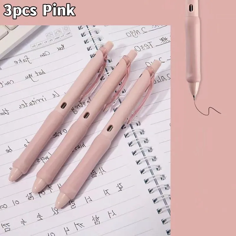 3/5pcs Soft Touch Ballpoint Gel Pens with Writing Grip