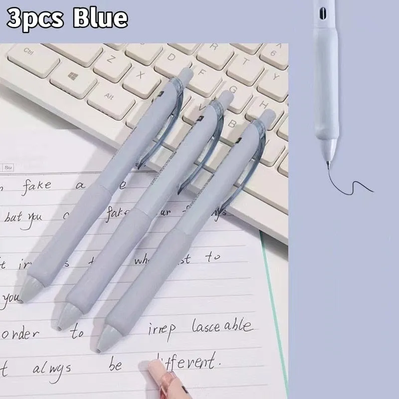 3/5pcs Soft Touch Ballpoint Gel Pens with Writing Grip