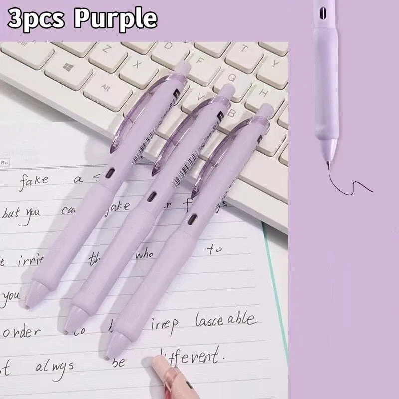 3/5pcs Soft Touch Ballpoint Gel Pens with Writing Grip