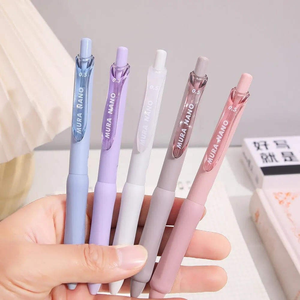 3/5pcs Soft Touch Ballpoint Gel Pens with Writing Grip