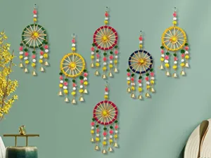 6 Pack - Handmade Colorful Wall / Door Hangings for Home Decoration