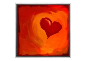 Abstract Red Heart | Canvas Wall Art Print