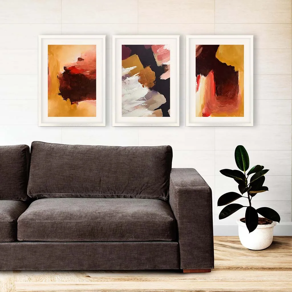 Abstract Sunburst - Print Set Of 3