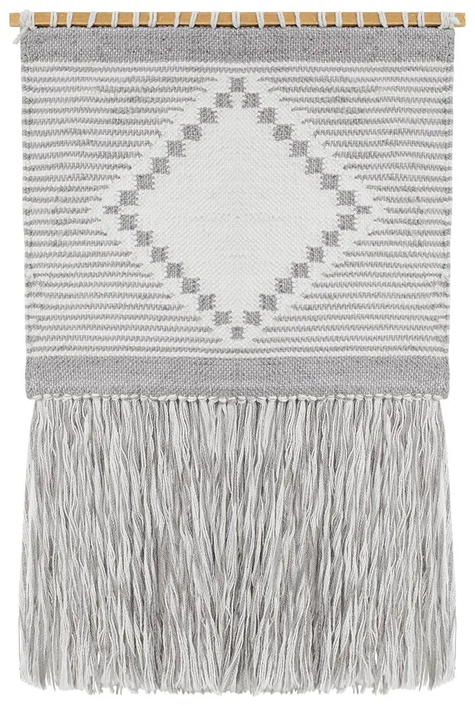 Aladdin Rugs NZ Home Dove Scandi Flatwoven Fringed Wall Hanging