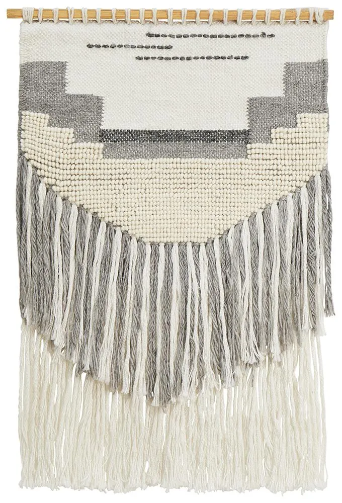 Aladdin Rugs NZ Home Gram Scandi Layered Fringed Wall Hanging