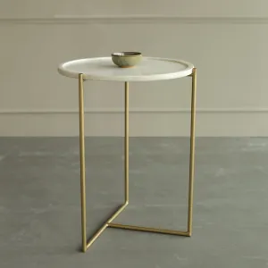 Art Deco Marble Side Table