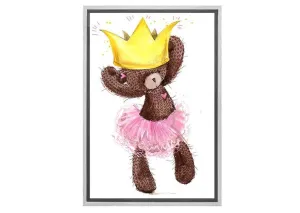 Ballet Bear Princess | Canvas Wall Art Print