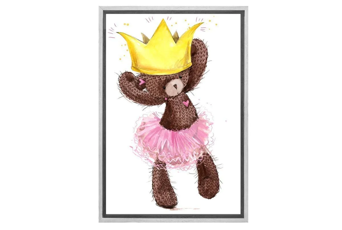 Ballet Bear Princess | Canvas Wall Art Print