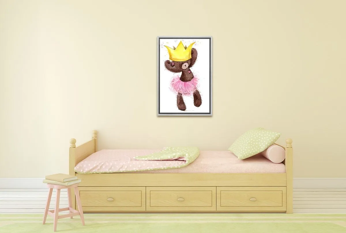 Ballet Bear Princess | Canvas Wall Art Print