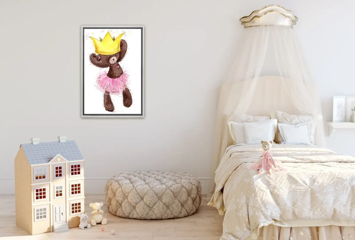 Ballet Bear Princess | Canvas Wall Art Print