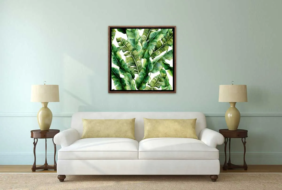 Banana Leaves 2 in Watercolour | Canvas Wall Art Print