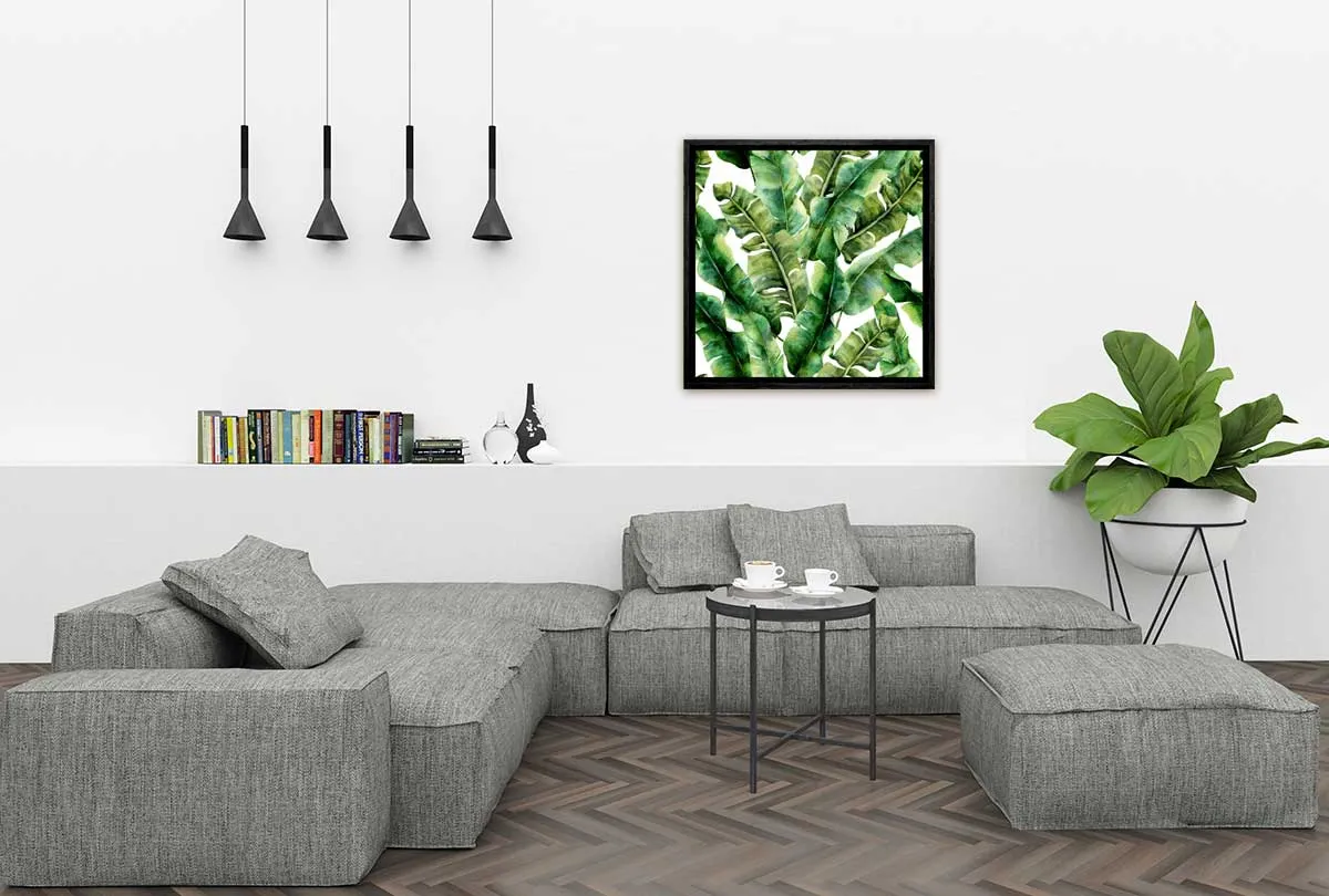 Banana Leaves 2 in Watercolour | Canvas Wall Art Print