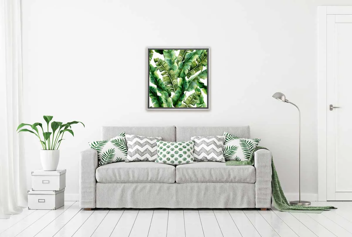 Banana Leaves 2 in Watercolour | Canvas Wall Art Print