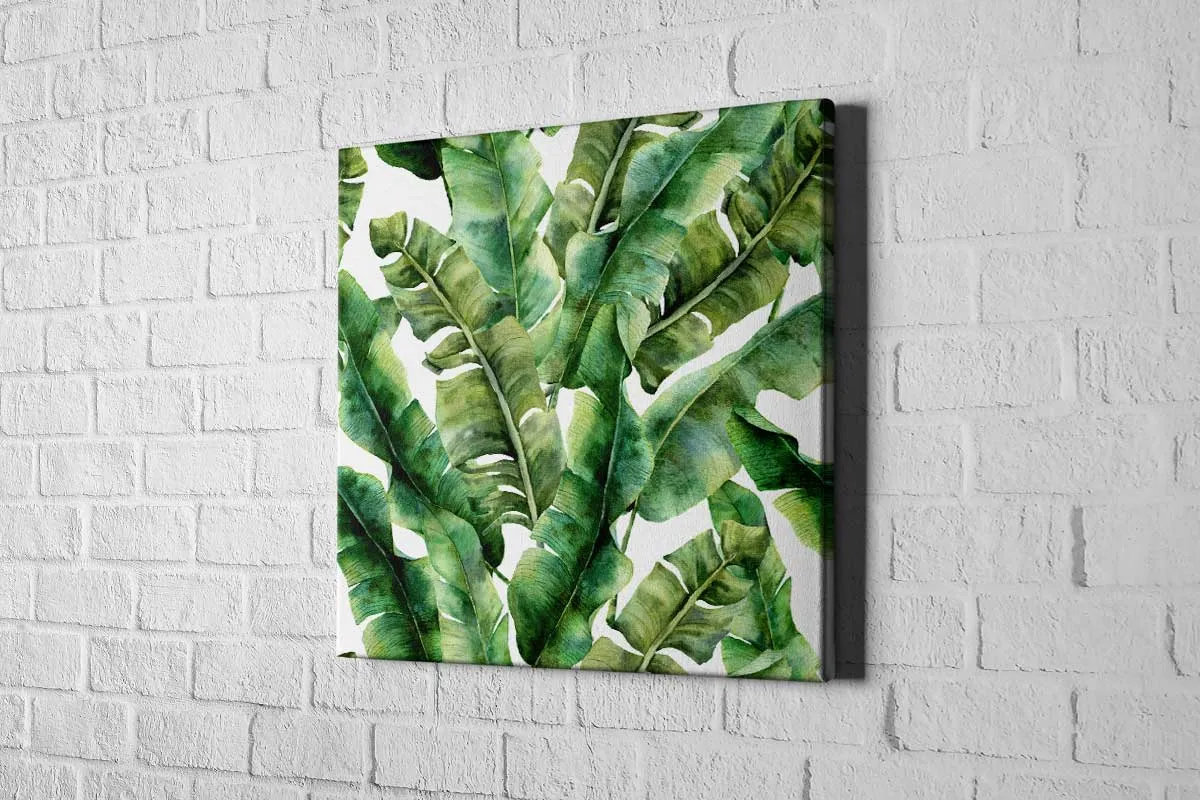 Banana Leaves 2 in Watercolour | Canvas Wall Art Print