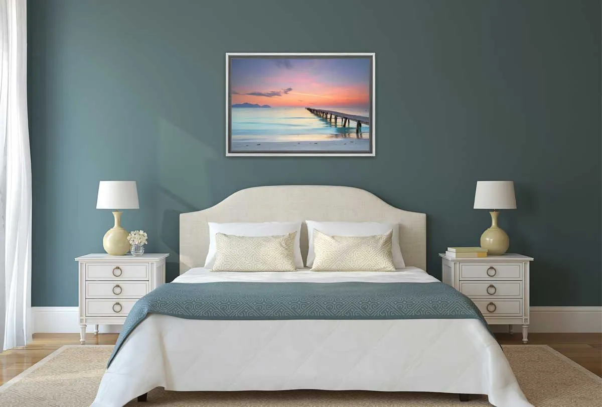 Beach Jetty Sunset | Canvas Wall Art Print