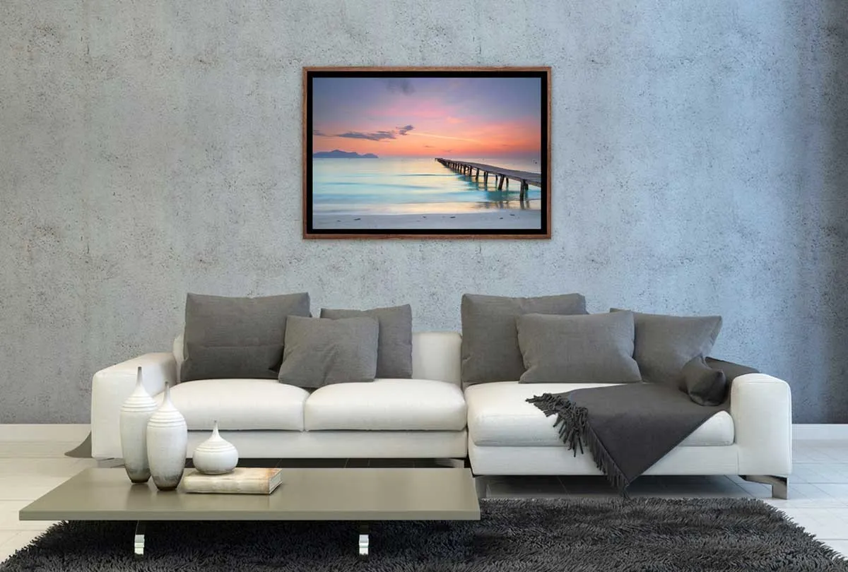 Beach Jetty Sunset | Canvas Wall Art Print