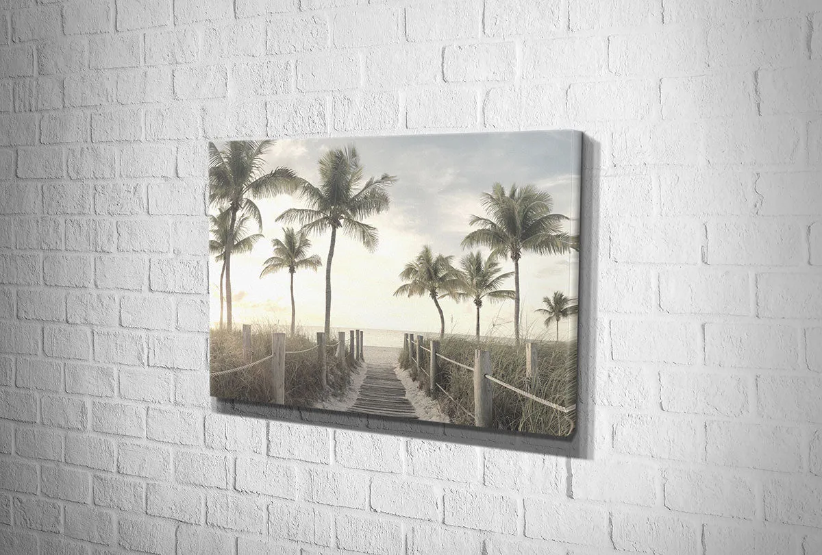 Beach Palm Boardwalk | Wall Art Print