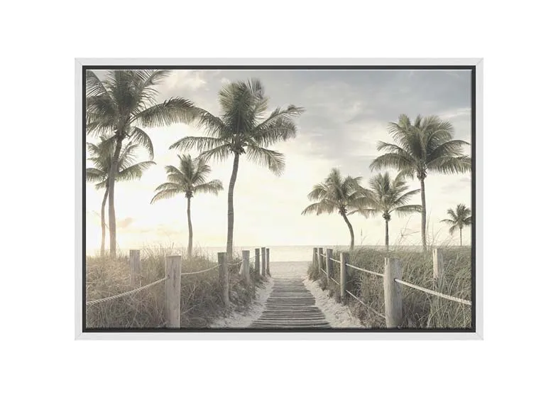 Beach Palm Boardwalk | Wall Art Print