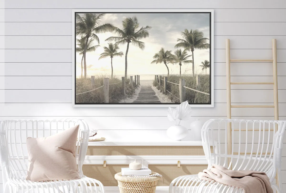 Beach Palm Boardwalk | Wall Art Print