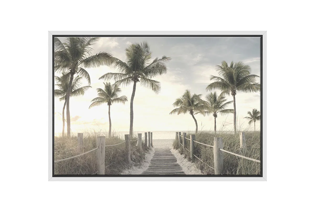 Beach Palm Boardwalk | Wall Art Print