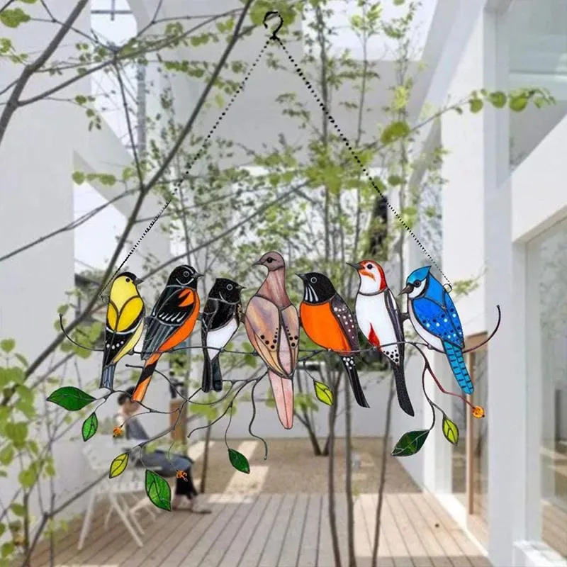 Birds Stained Glass Window Hangings 🎁Mother's Day promotion🐦