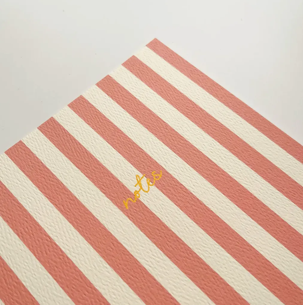 Blank Notebook: Coral Stripe