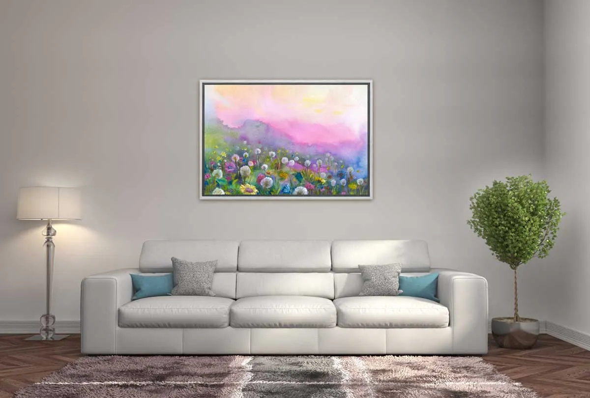 Blooming Hillside | Canvas Wall Art Print