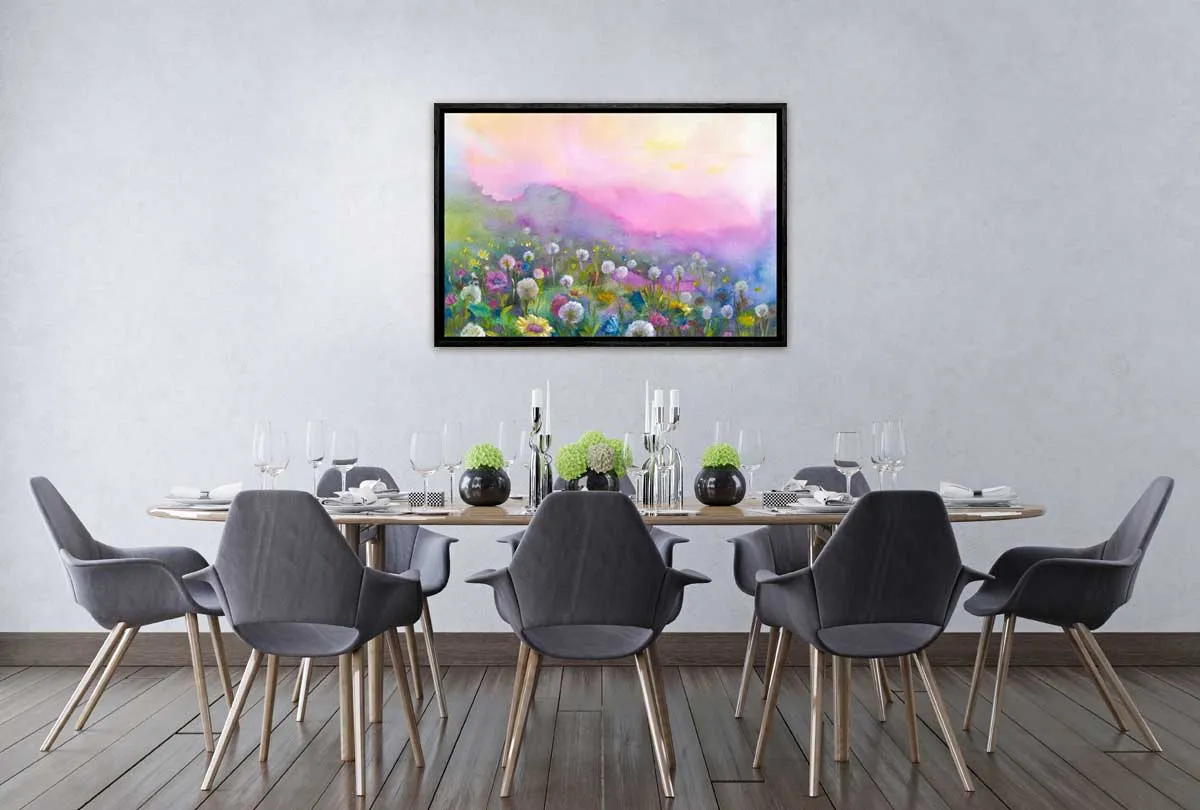 Blooming Hillside | Canvas Wall Art Print