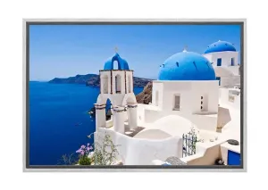 Blue and White Buildings, Greece | Canvas Wall Art Print