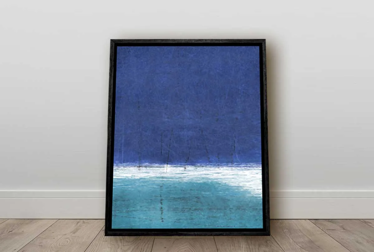 Blue Horizon Abstract | Canvas Wall Art Print