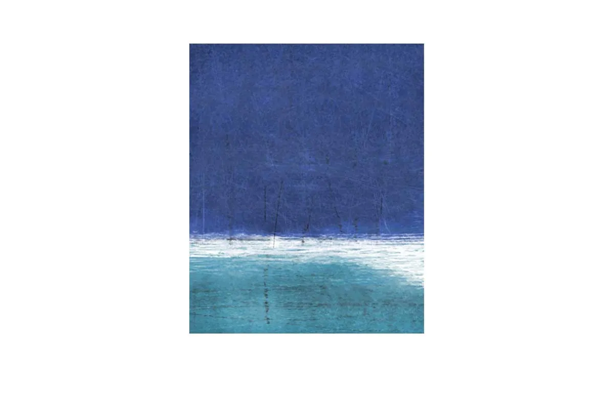 Blue Horizon Abstract | Canvas Wall Art Print