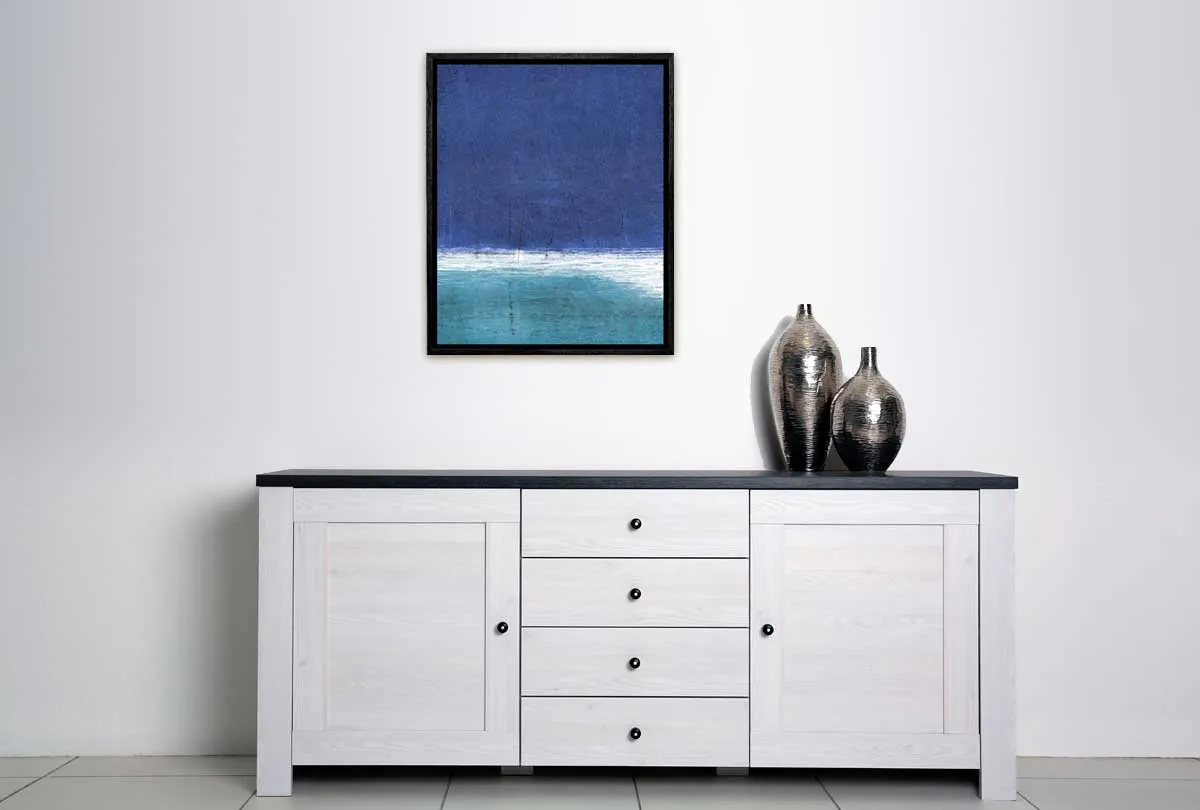 Blue Horizon Abstract | Canvas Wall Art Print