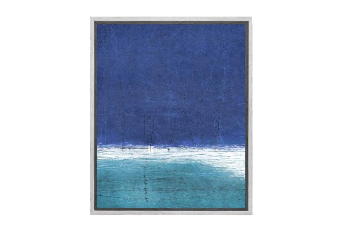 Blue Horizon Abstract | Canvas Wall Art Print