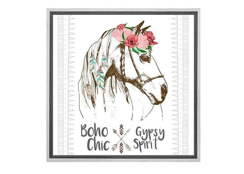 Boho Gypsy Horse | Canvas Wall  Art Print