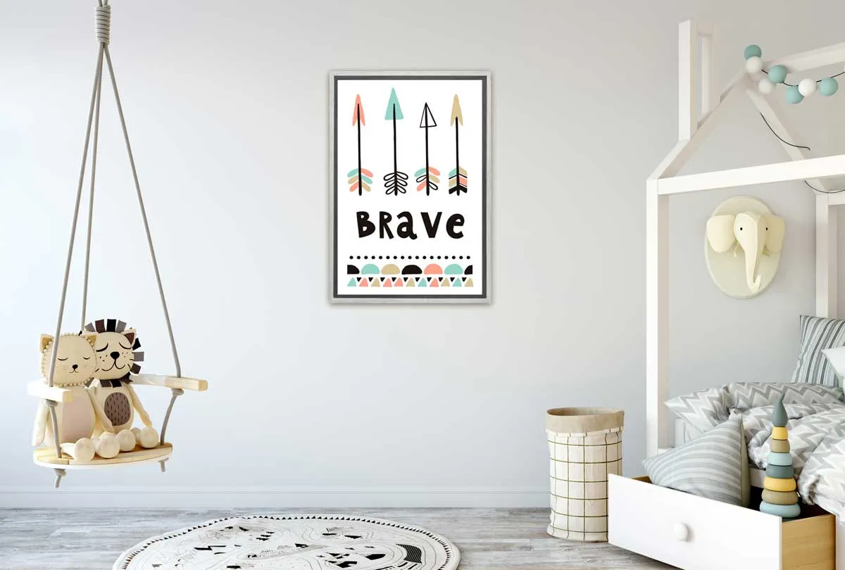 Brave | Boho Kids Print | Canvas Wall Art Print