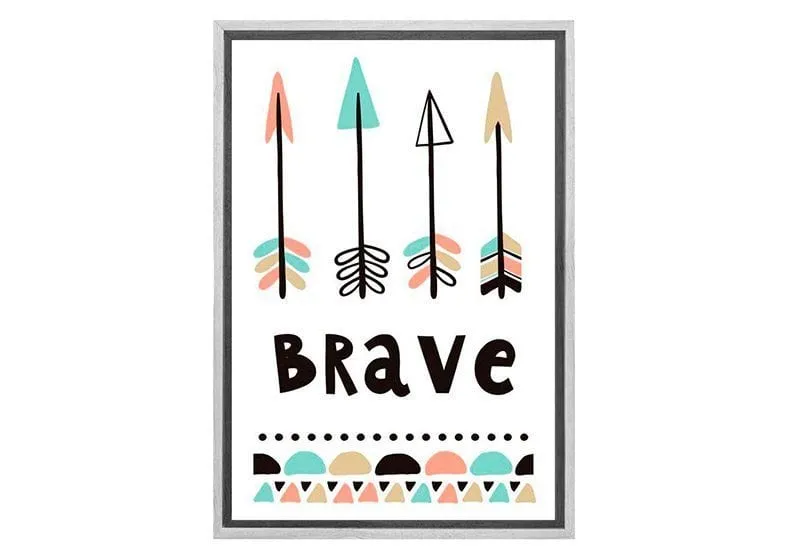 Brave | Boho Kids Print | Canvas Wall Art Print