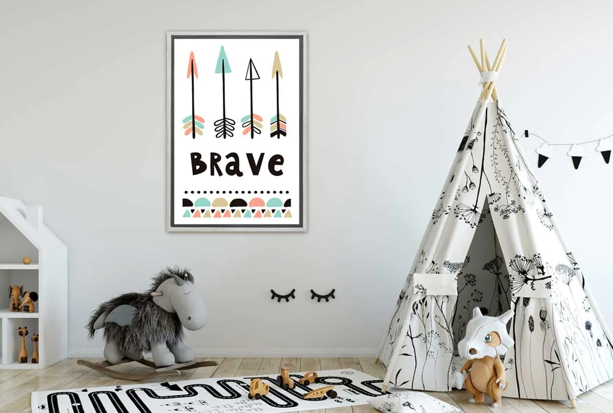 Brave | Boho Kids Print | Canvas Wall Art Print