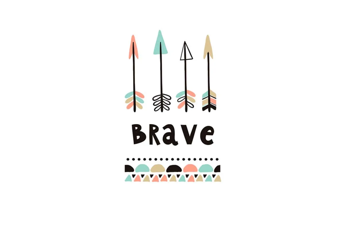 Brave | Boho Kids Print | Canvas Wall Art Print